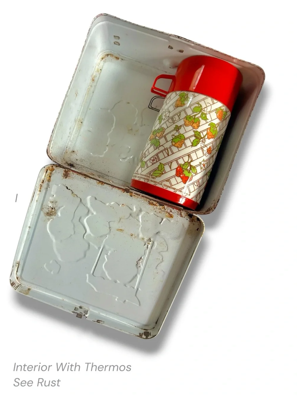 Vintage 1981 Original Strawberry Shortcake Aladdin Metal Lunchbox & Thermos Set